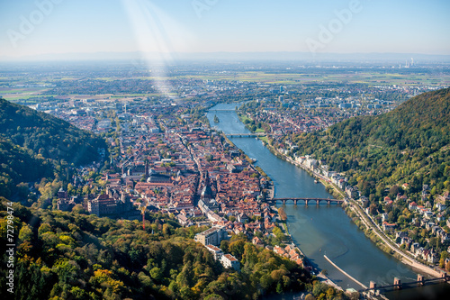 Canvas-taulu Heidelberg Luftaufnahme