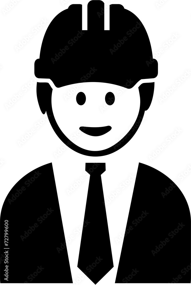 Engineer Pictogram with Helmet Engineer Pictogram with Helmet