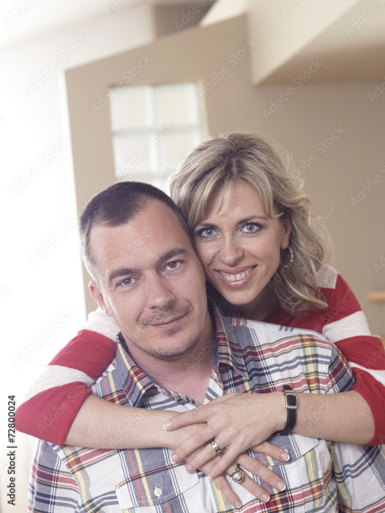 happy couple at home happy couple at home
