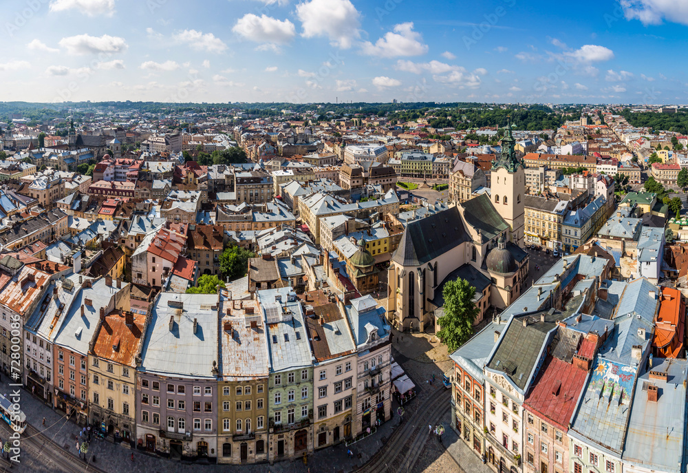 Lviv bird's-eye view Lviv bird's-eye view