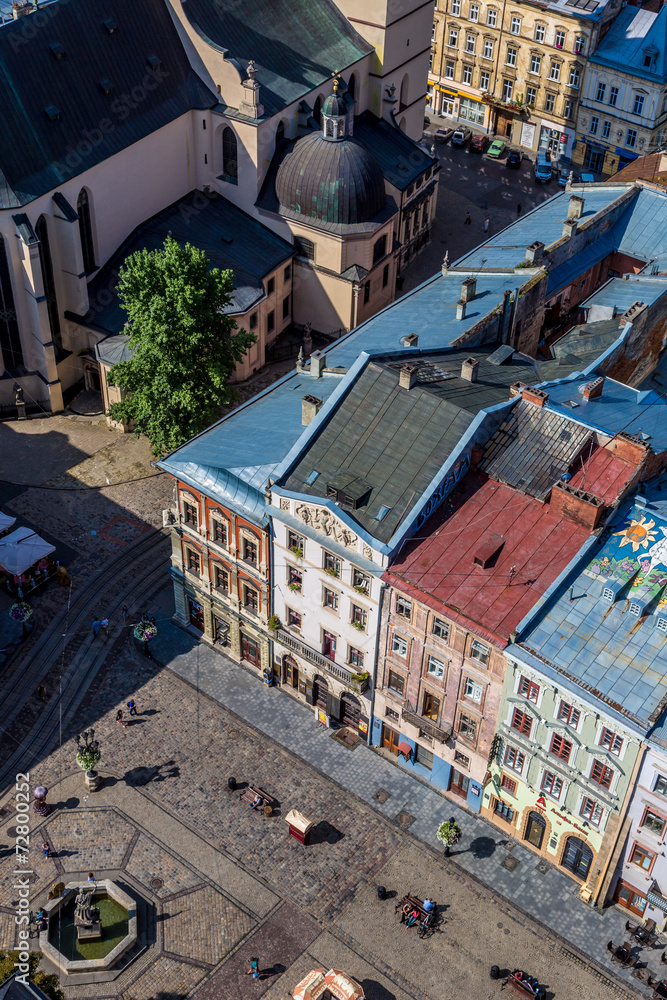 Fototapeta premium Lviv bird's-eye view