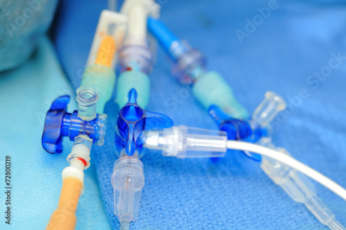 Medical catheter close to the patient photo