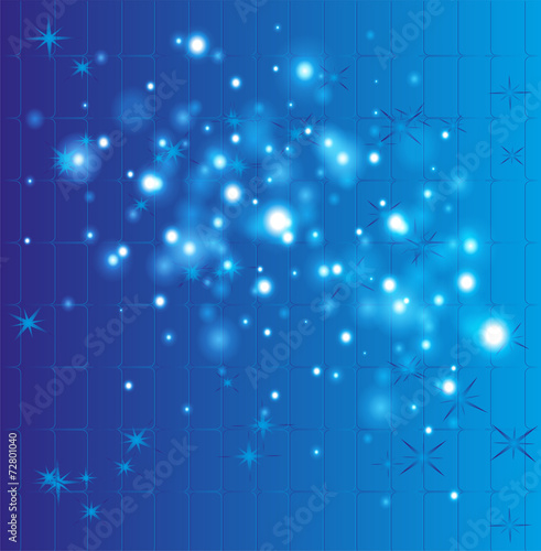 Grid bokeh blue background