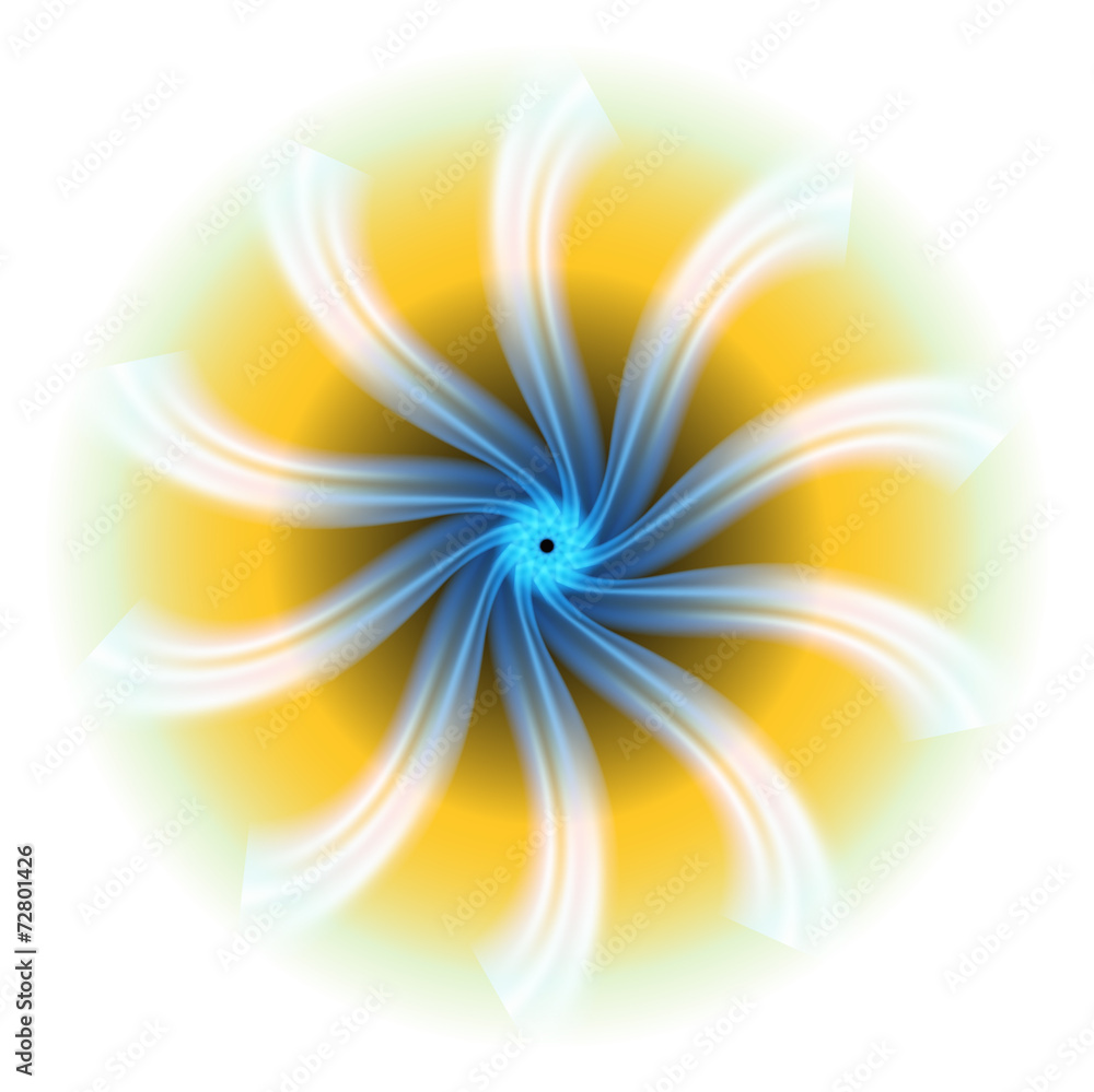 Yellow rotate on white background Yellow rotate on white background