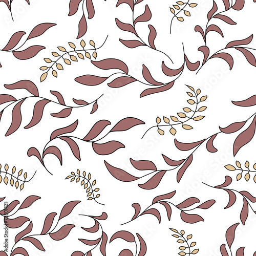 Seamless repeating pattern of branches