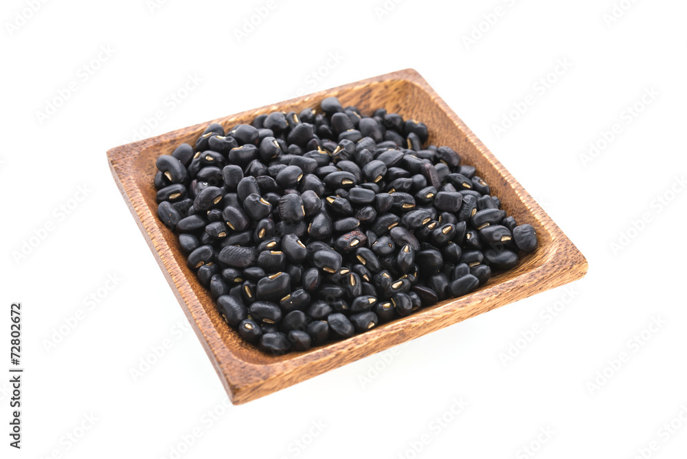 Black beans isolated on white background Black beans isolated on white background