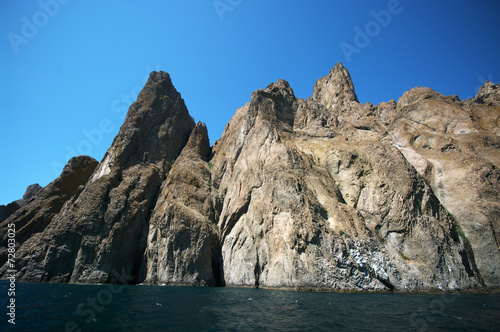 Cliffs in sea