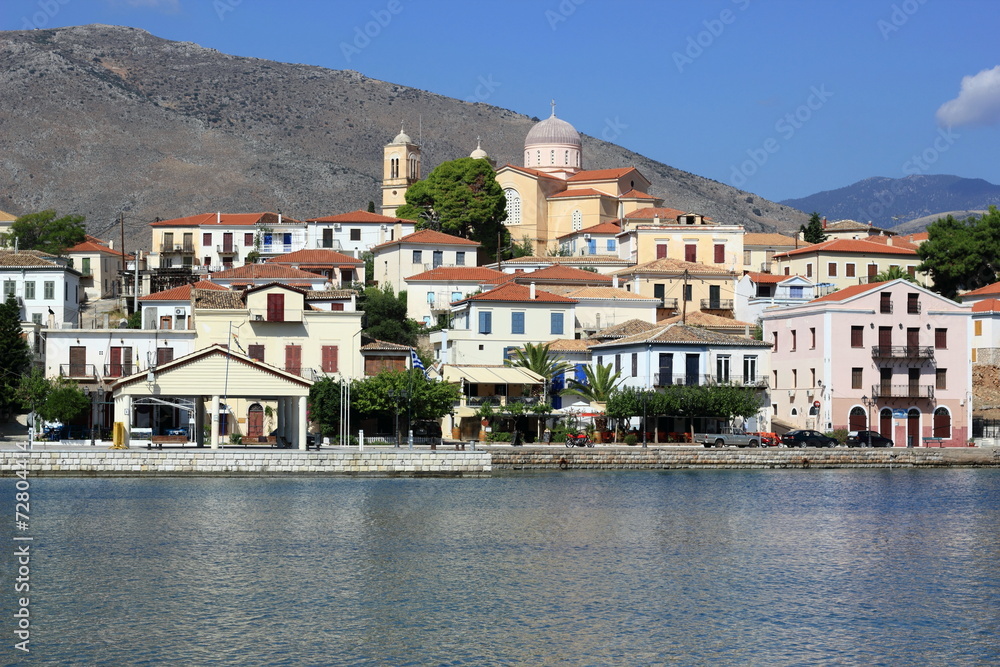 galaxidi  a coastal town next to the Mediterranean sea in greece	