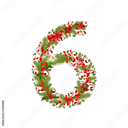 christmas floral tree number 6