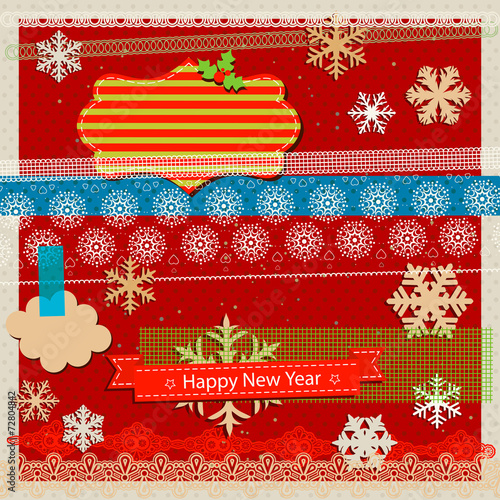 winter holidays scrapbook kit