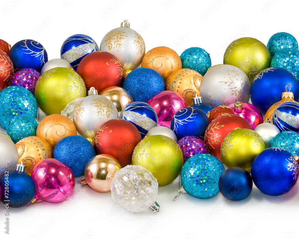 Isolated image of Christmas tree decorations