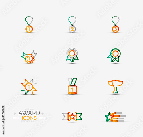 Award icon set, Logo collection © antishock