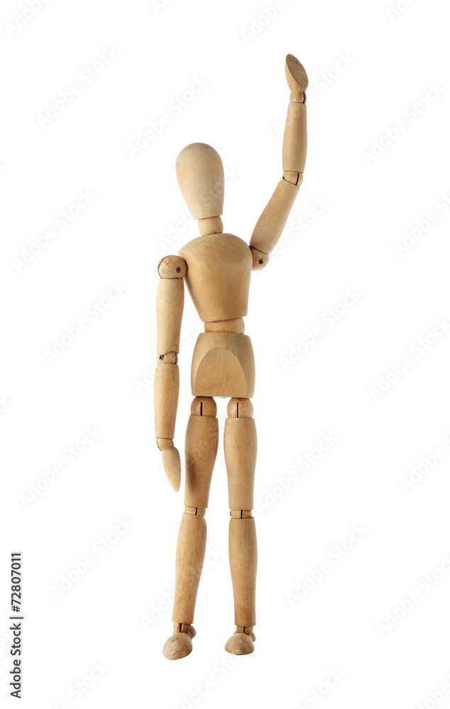 mannequin old wooden dummy winning and finish acting isolated mannequin old wooden dummy winning and finish acting isolated