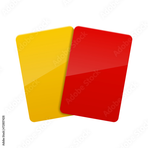 red, yellow football soccer cards