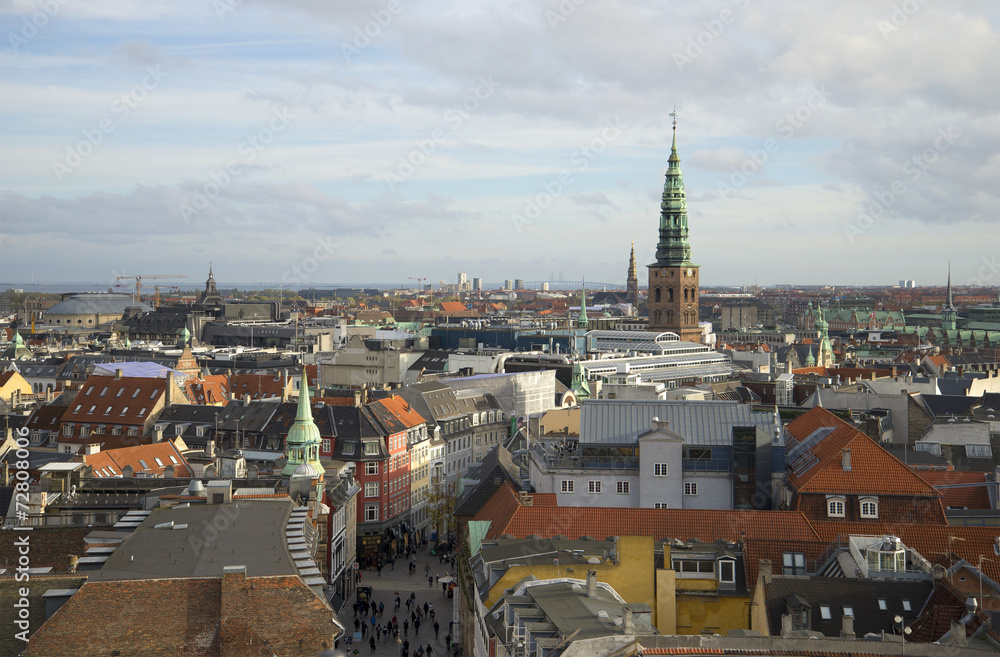 Вид на Копенгаген с Круглой башни
