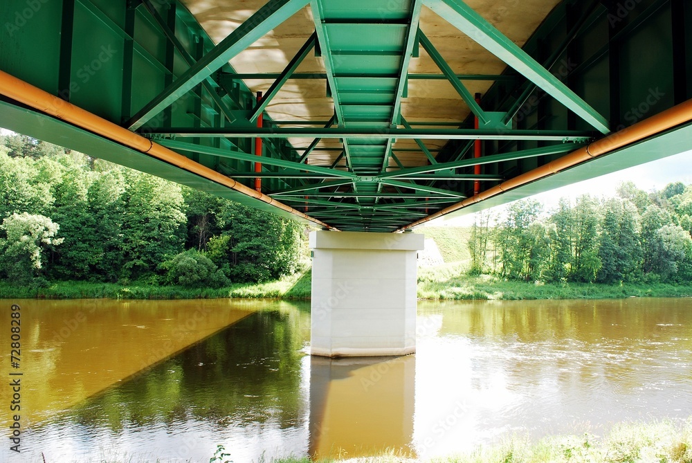 Bridge over Nemunas river in Druskininkai spa city Bridge over Nemunas river in Druskininkai spa city