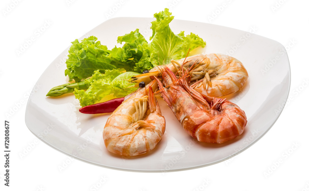 Boiled king prawns Boiled king prawns