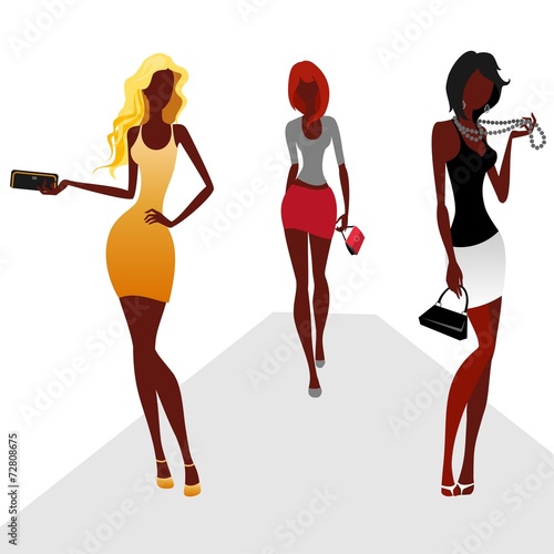 silhouettes of women in fashion