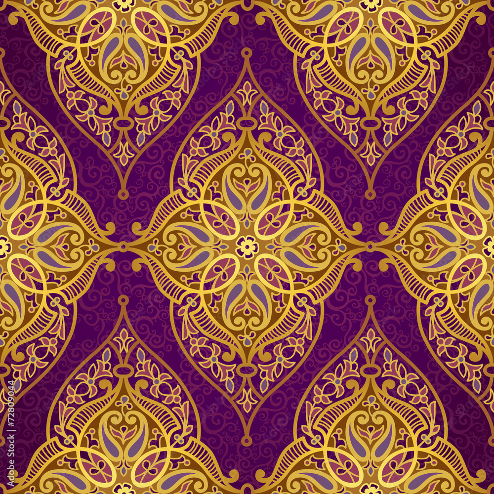 Vector seamless pattern in Eastern style.