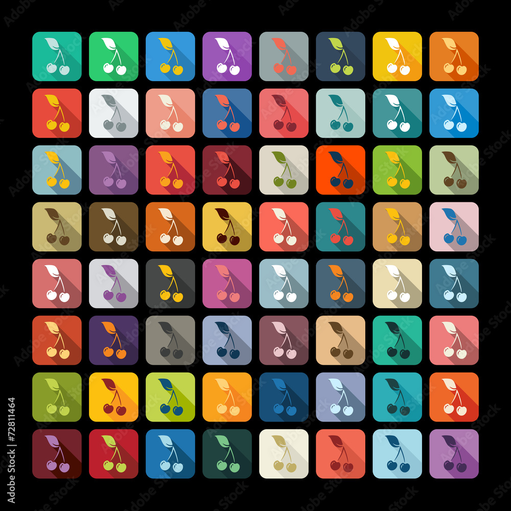 Flat design: cherry Flat design: cherry