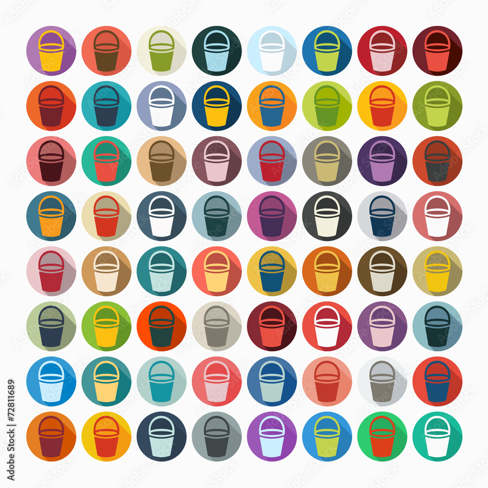 Flat design: bucket Flat design: bucket