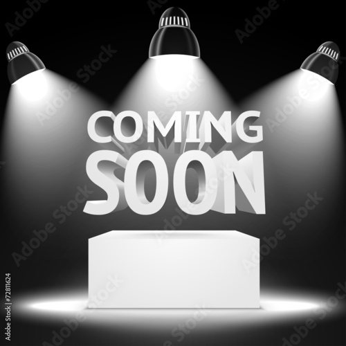 Stage, spot light projectors lightning the podium -Coming Soon-