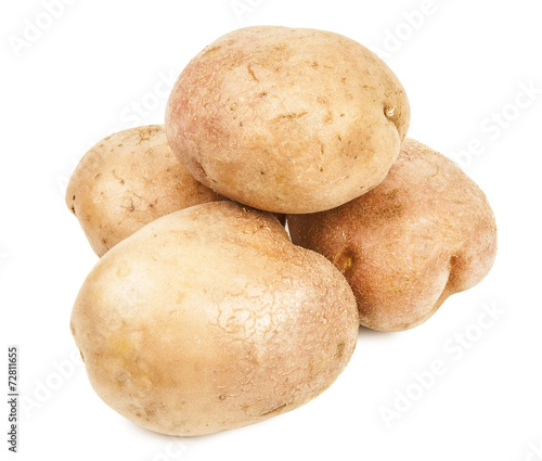 Potatoes isolated on a white background