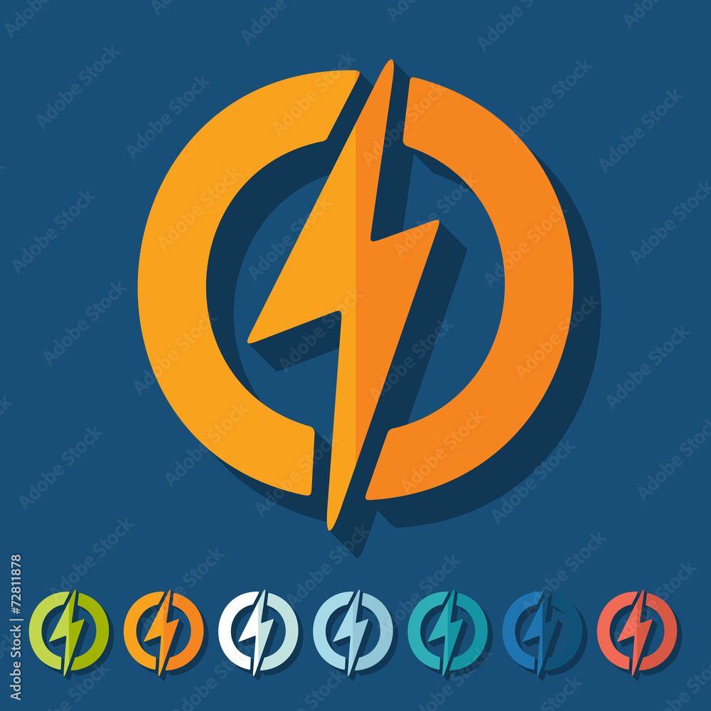 Flat design: lightning bolt Flat design: lightning bolt