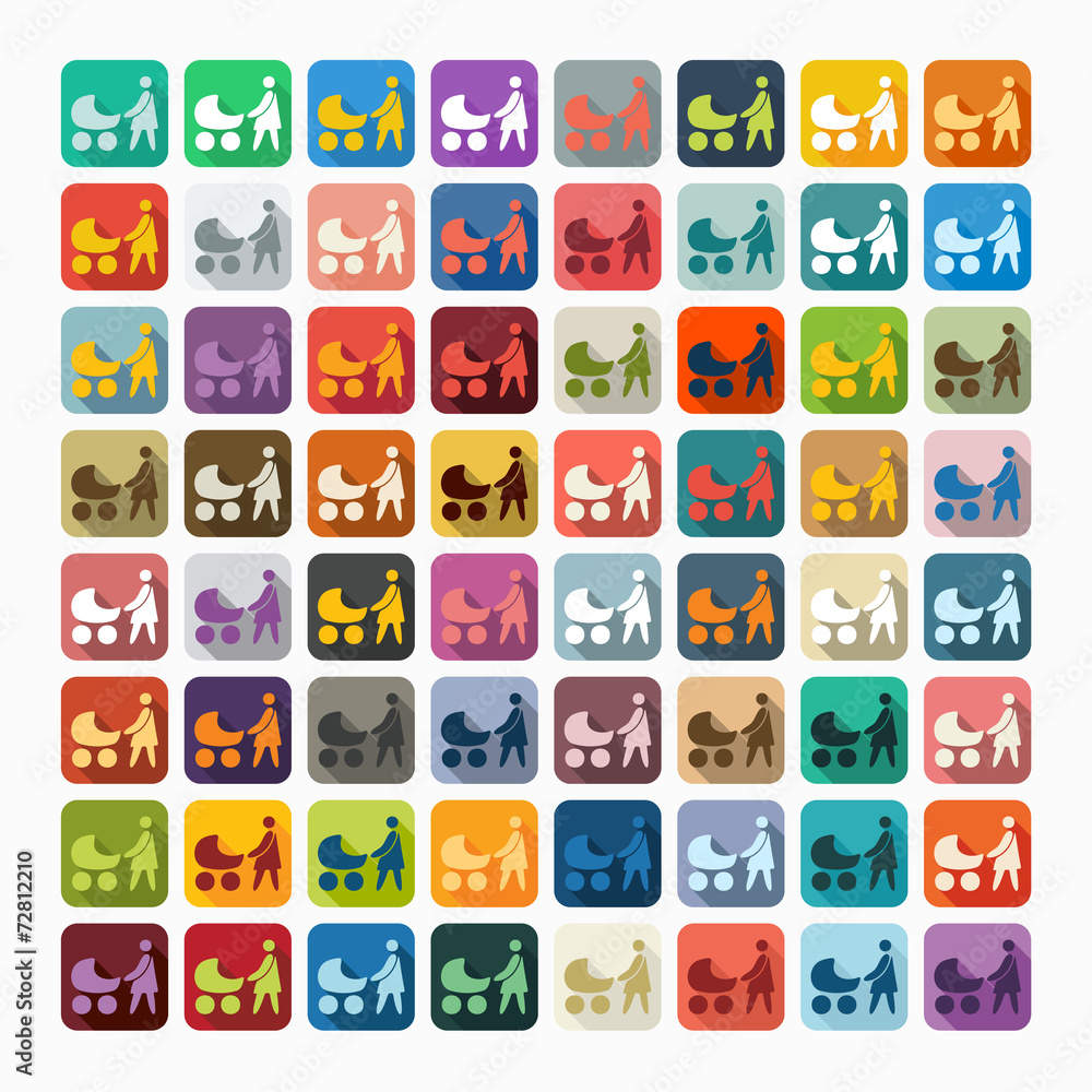 Flat design: family Flat design: family