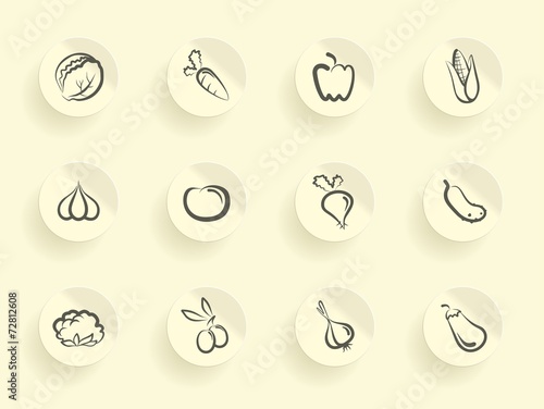 Vegetables icons