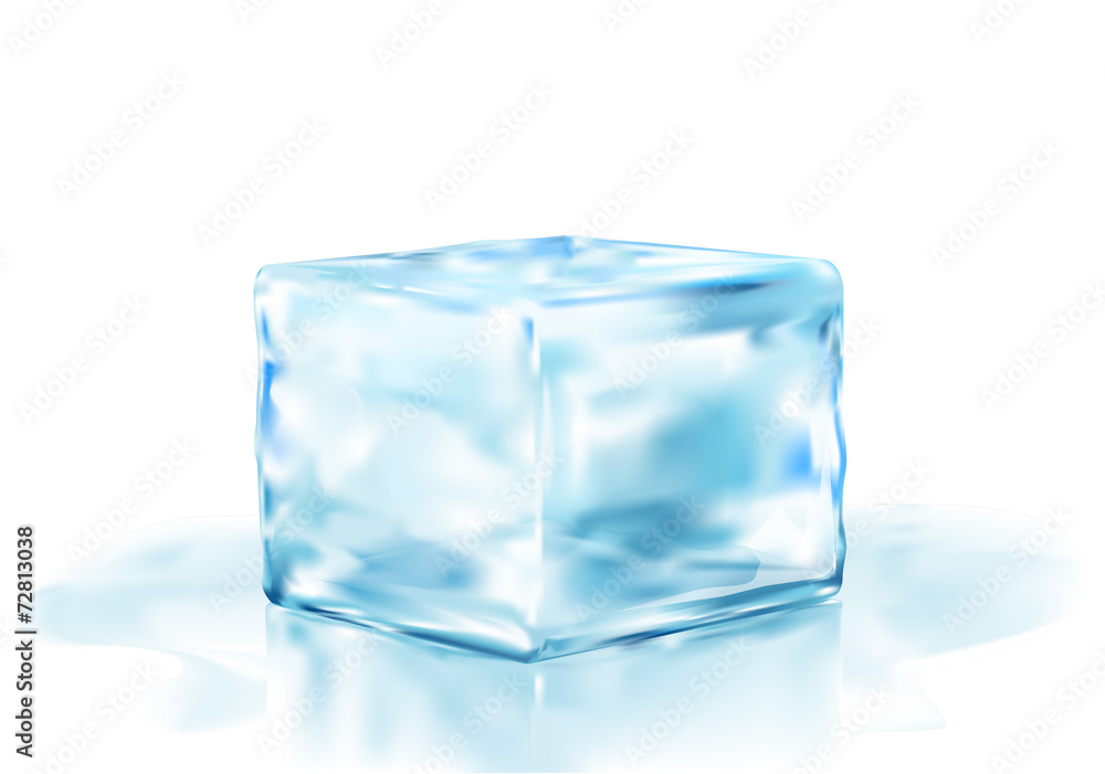 ice cube half side view vector illustration ice cube half side view vector illustration