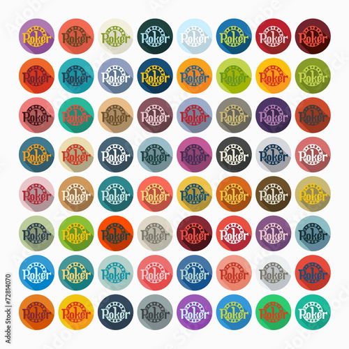 Flat design: poker