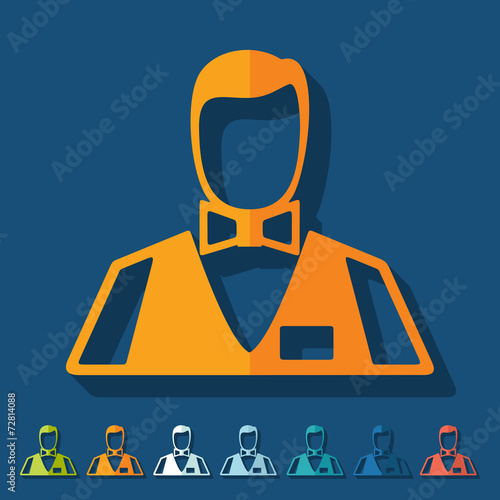 Flat design: dealer casino