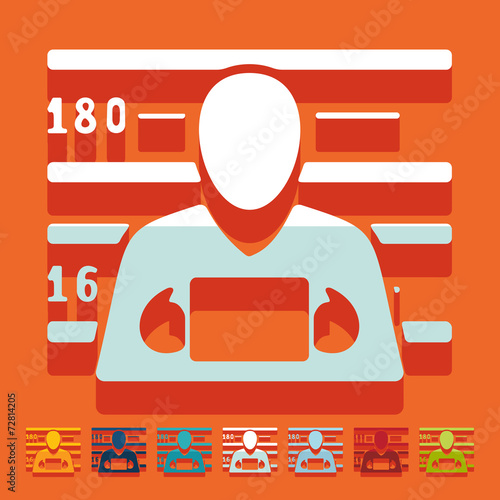 Flat design: suspect
