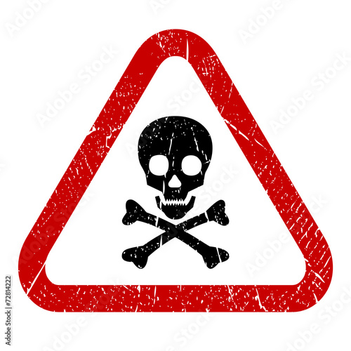 Danger skull vector sign