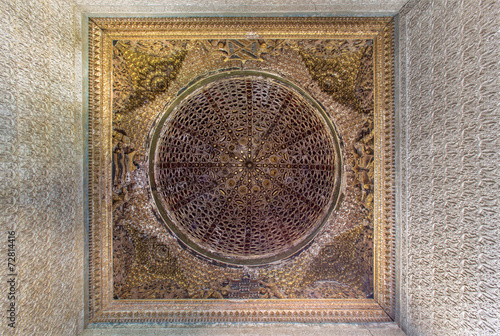 Seville - The cupola in mudejar style in Casa de Pilatos. photo