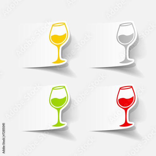 realistic design element: wineglass