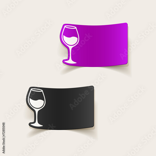 realistic design element: wineglass