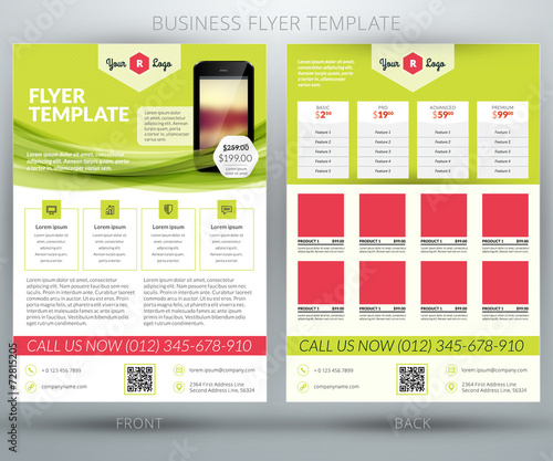 Vector business flyer template