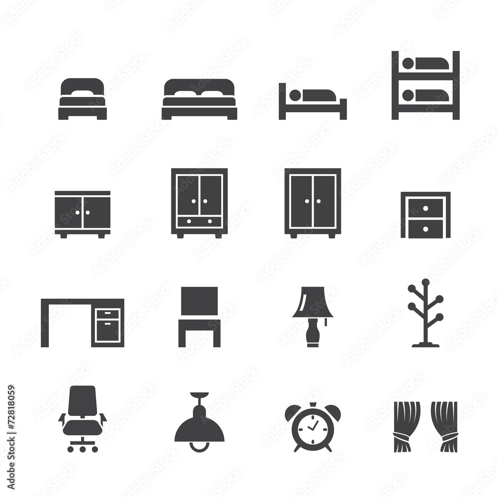bed room icon bed room icon