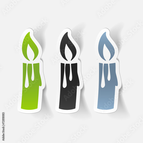 realistic design element  christmas candle