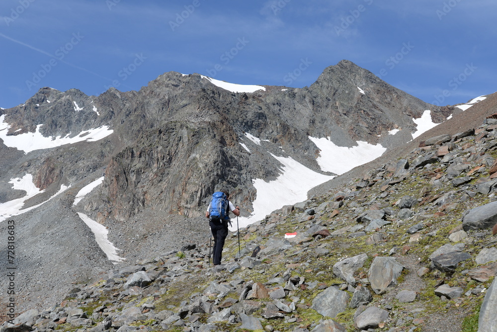 Aufstieg zum Daunjoch, Stubaier Alpen Aufstieg zum Daunjoch, Stubaier Alpen