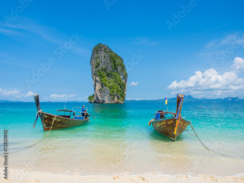 Boat Phranang beach Thailand © Netfalls