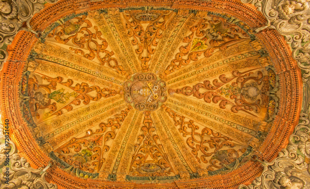 Seville - baroque cupola in Venerables church