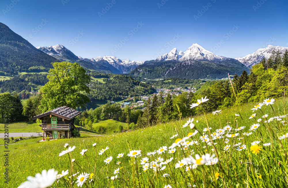 Idyllic landscape in the the Alps, Bavaria, Germany