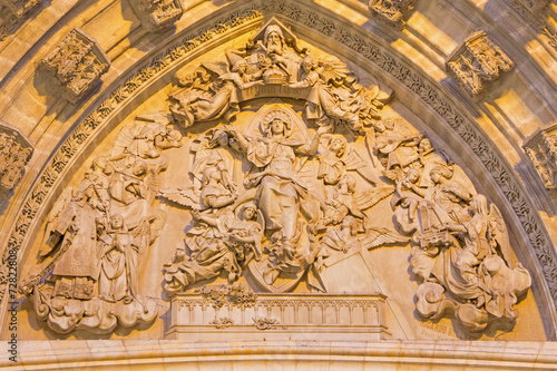 Seville - Assumption of Virgin Mary on portal of Cathedral
