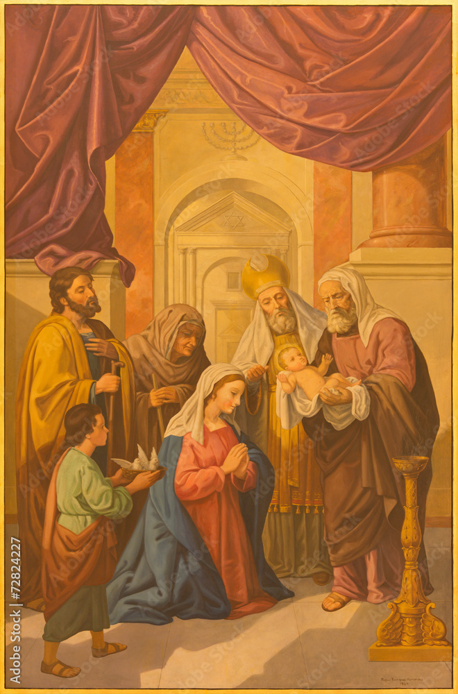 Seville - Presentation of Jesus in the Temple in Macarena church - obrazy, fototapety, plakaty 