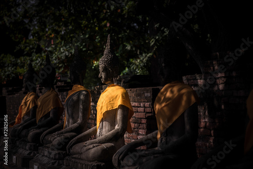 The ancient Buddha, at wat-yaichaimongkol ayutthaya, Thailand
