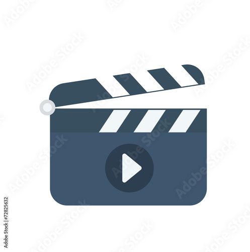 Clapboard flat icon, vector logo