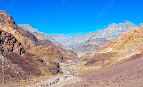 Vast canyon in Spiti valley, India 